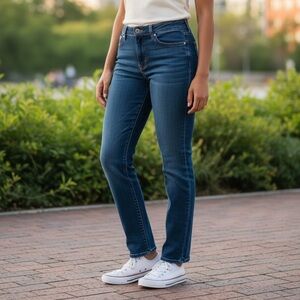 Old Navy Dark Blue Straight Leg Women's Jeans